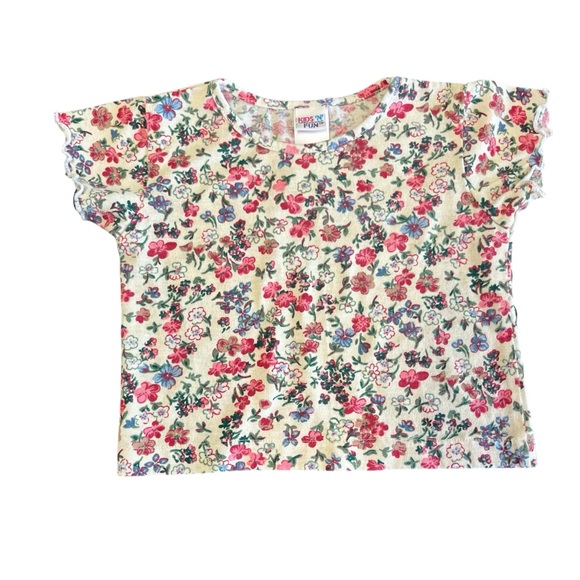 Vintage 90s kids toddler floral matching pant and tshirt set size 18 months - Picture 2 of 10